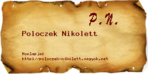 Poloczek Nikolett névjegykártya